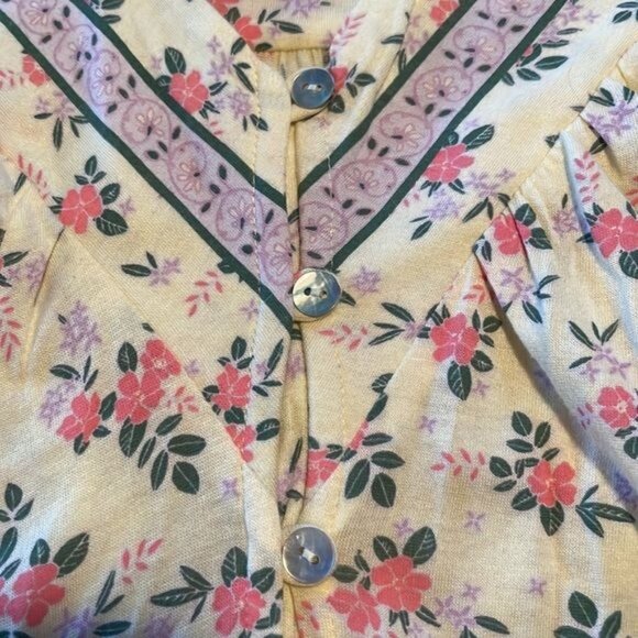 Lucky Brand Floral Button-Down Blouse S/P - Picture 5 of 6